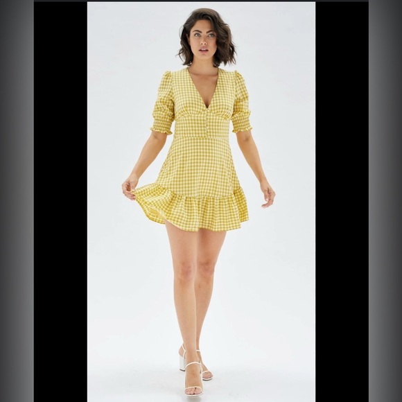 TEMARA PUFF SLEEVE MINI DRESS